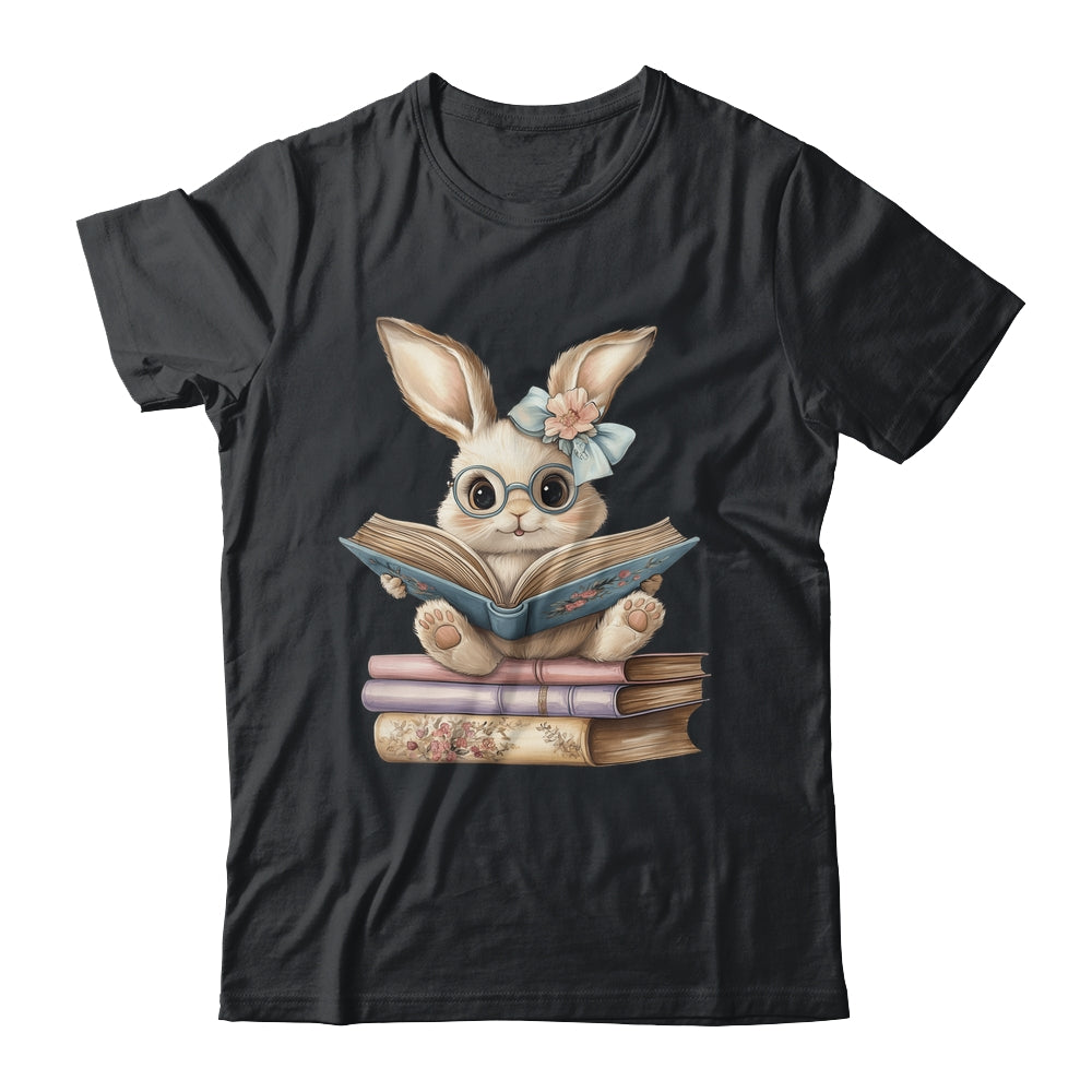 Cute Reading Bunny Easter Books Reader Teacher Girls Women Shirt & Hoodie | teecentury