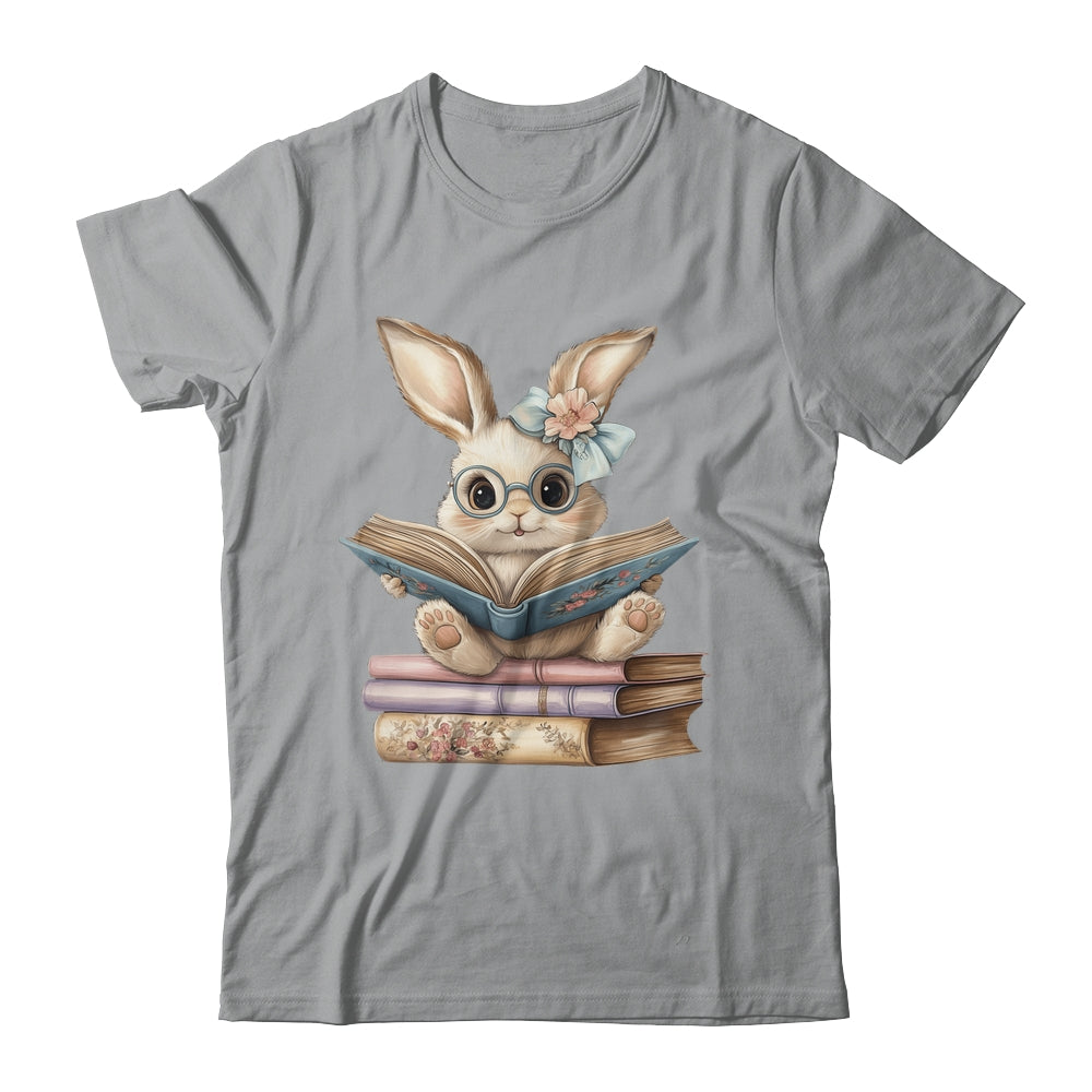 Cute Reading Bunny Easter Books Reader Teacher Girls Women Shirt & Hoodie | teecentury