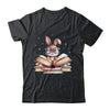 Cute Reading Bunny Glasses Books Bookworm Reader Teacher Shirt & Tank Top | teecentury