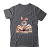Cute Reading Bunny Glasses Books Bookworm Reader Teacher Shirt & Tank Top | teecentury