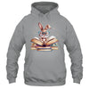 Cute Reading Bunny Glasses Books Bookworm Reader Teacher Shirt & Tank Top | teecentury