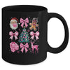 Cute Retro Coquette Bow Pink Christmas Tree Women Kids Girls Mug | teecentury