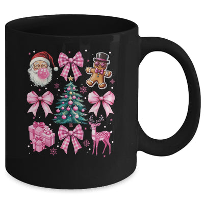 Cute Retro Coquette Bow Pink Christmas Tree Women Kids Girls Mug | teecentury
