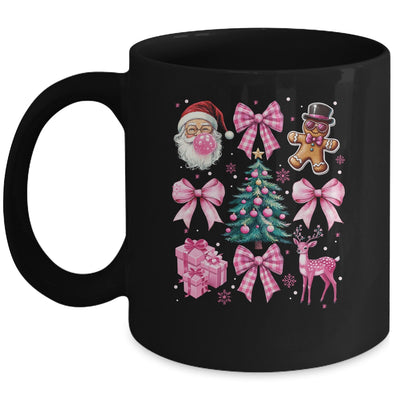 Cute Retro Coquette Bow Pink Christmas Tree Women Kids Girls Mug | teecentury