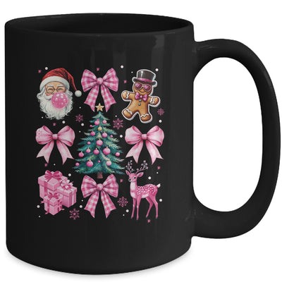 Cute Retro Coquette Bow Pink Christmas Tree Women Kids Girls Mug | teecentury