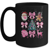 Cute Retro Coquette Bow Pink Christmas Tree Women Kids Girls Mug | teecentury