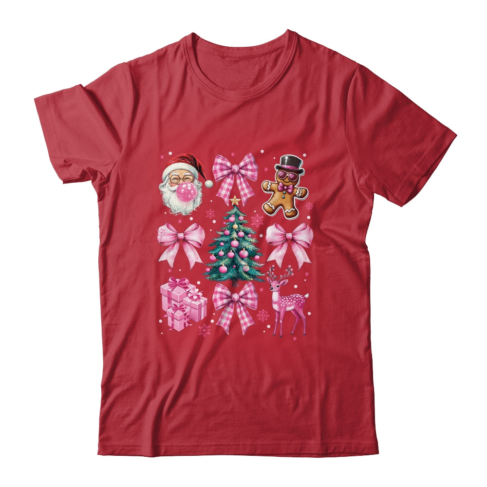 Cute Retro Coquette Bow Pink Christmas Tree Women Kids Girls Shirt & Sweatshirt | teecentury