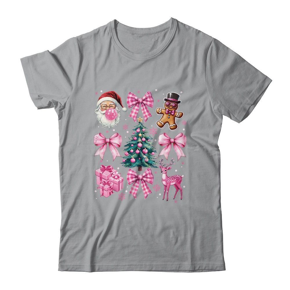 Cute Retro Coquette Bow Pink Christmas Tree Women Kids Girls Shirt & Sweatshirt | teecentury