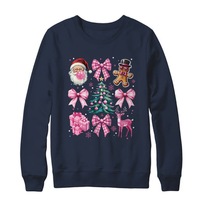 Cute Retro Coquette Bow Pink Christmas Tree Women Kids Girls Shirt & Sweatshirt | teecentury