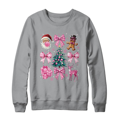 Cute Retro Coquette Bow Pink Christmas Tree Women Kids Girls Shirt & Sweatshirt | teecentury