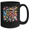 Cute Retro Groovy Nurse Flower Nursing Women Mug | teecentury