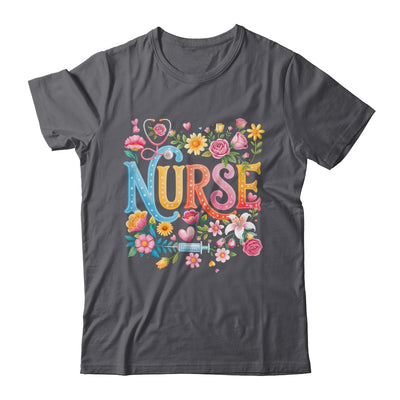 Cute Retro Groovy Nurse Flower Nursing Women Shirt & Tank Top | teecentury