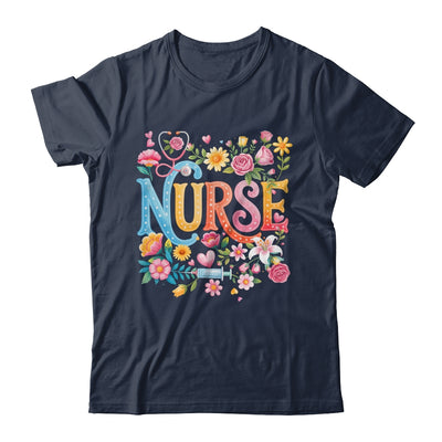 Cute Retro Groovy Nurse Flower Nursing Women Shirt & Tank Top | teecentury