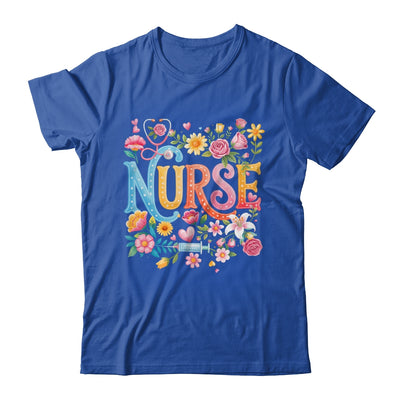 Cute Retro Groovy Nurse Flower Nursing Women Shirt & Tank Top | teecentury