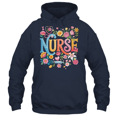 Cute Retro Groovy Nurse Flower Nursing Women Shirt & Tank Top | teecentury
