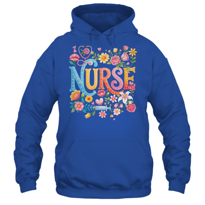 Cute Retro Groovy Nurse Flower Nursing Women Shirt & Tank Top | teecentury