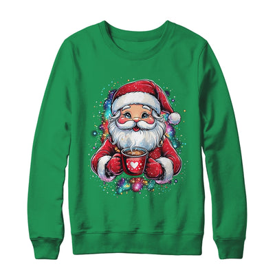 Cute Santa Claus Christmas Vibes Santa Hot Cocoa Girls Women Shirt & Sweatshirt | teecentury