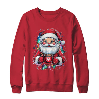 Cute Santa Claus Christmas Vibes Santa Hot Cocoa Girls Women Shirt & Sweatshirt | teecentury