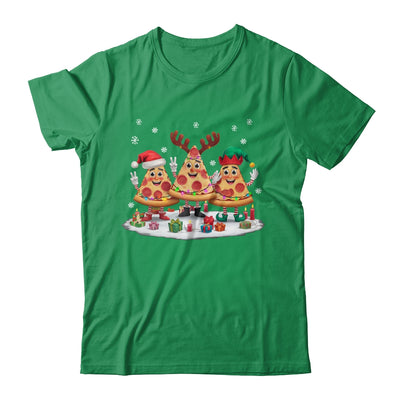 Cute Santa Reindeer Elf Pizza Christmas Womens Mens Kids Shirt & Sweatshirt | teecentury