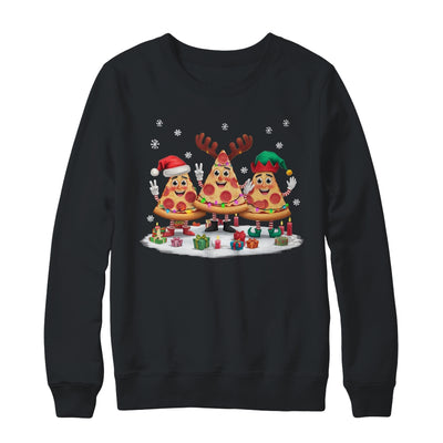 Cute Santa Reindeer Elf Pizza Christmas Womens Mens Kids Shirt & Sweatshirt | teecentury