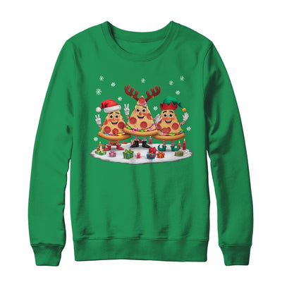 Cute Santa Reindeer Elf Pizza Christmas Womens Mens Kids Shirt & Sweatshirt | teecentury