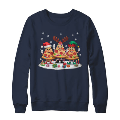 Cute Santa Reindeer Elf Pizza Christmas Womens Mens Kids Shirt & Sweatshirt | teecentury