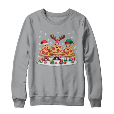 Cute Santa Reindeer Elf Pizza Christmas Womens Mens Kids Shirt & Sweatshirt | teecentury