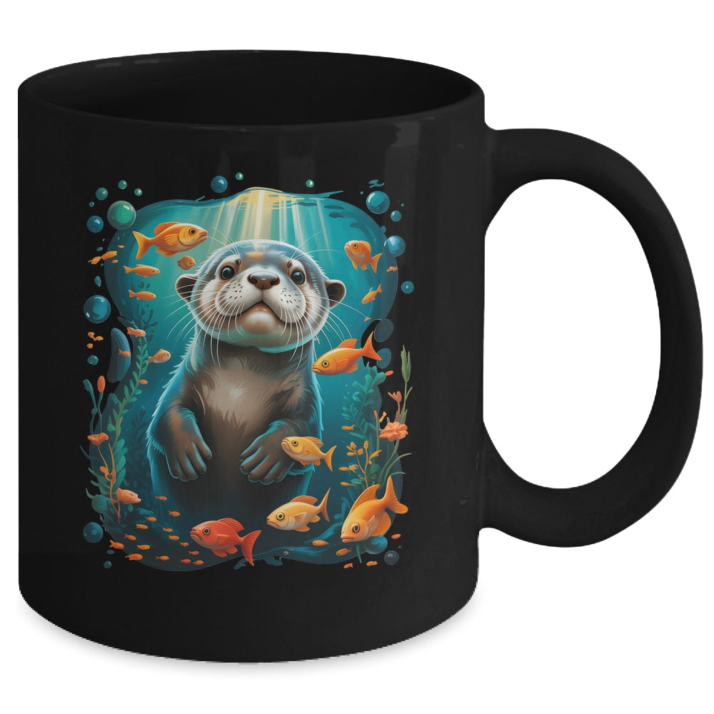 Cute Sea Otter Animal Nature Lovers Otter Graphic Men Women Mug | teecentury