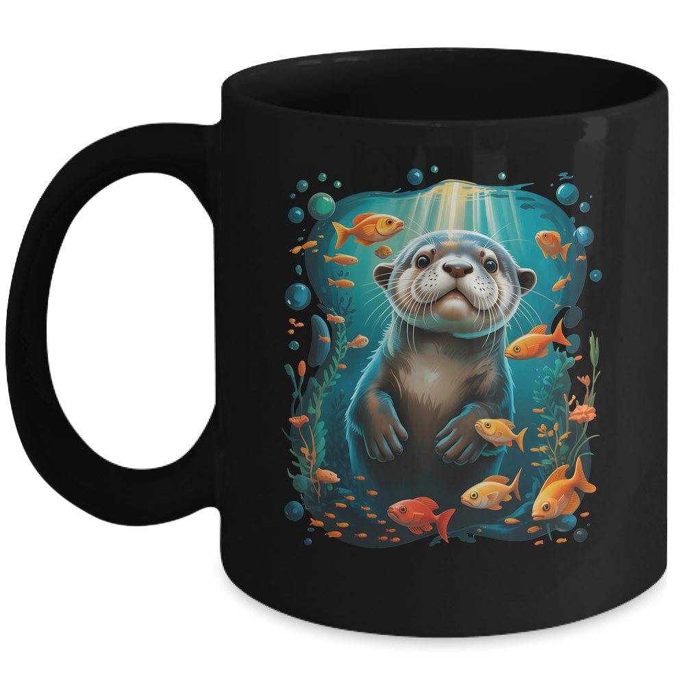 Cute Sea Otter Animal Nature Lovers Otter Graphic Men Women Mug | teecentury