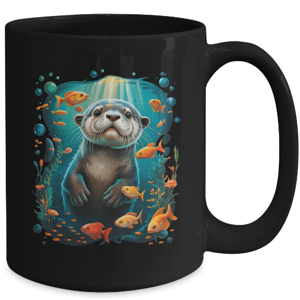 Cute Sea Otter Animal Nature Lovers Otter Graphic Men Women Mug | teecentury
