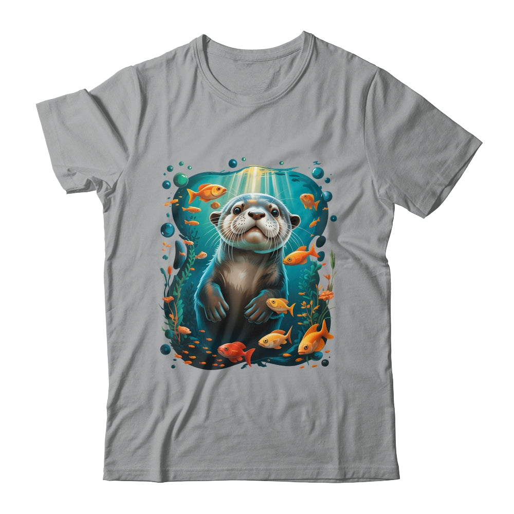 Cute Sea Otter Animal Nature Lovers Otter Graphic Men Women Shirt & Tank Top | teecentury