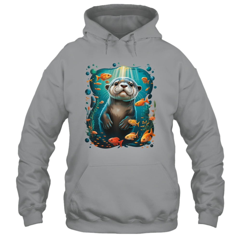 Cute Sea Otter Animal Nature Lovers Otter Graphic Men Women Shirt & Tank Top | teecentury