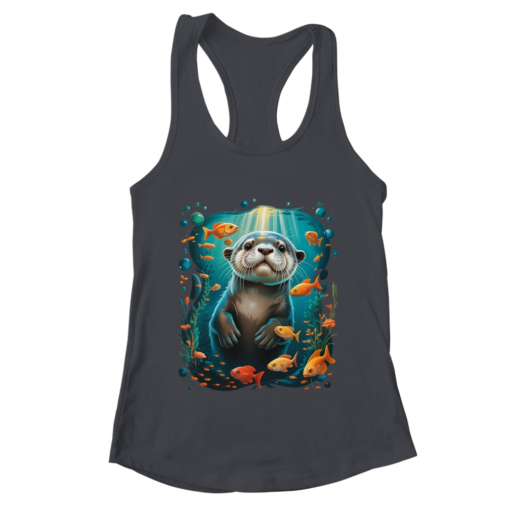 Cute Sea Otter Animal Nature Lovers Otter Graphic Men Women Shirt & Tank Top | teecentury