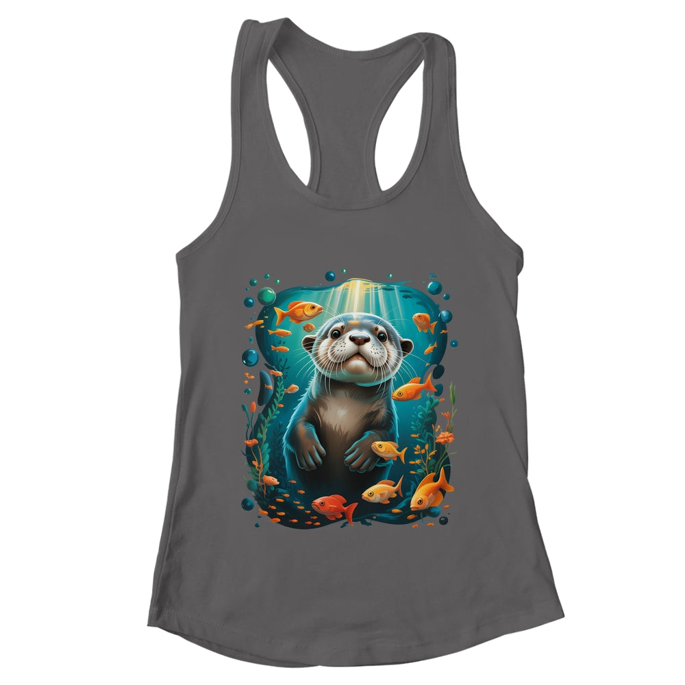 Cute Sea Otter Animal Nature Lovers Otter Graphic Men Women Shirt & Tank Top | teecentury