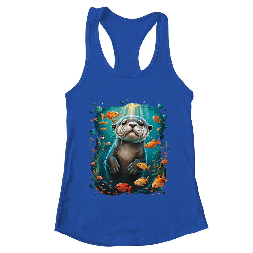 Cute Sea Otter Animal Nature Lovers Otter Graphic Men Women Shirt & Tank Top | teecentury