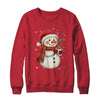 Cute Snowman Drink Coffee Winter Snowflake Snowman Christmas Shirt & Sweatshirt | teecentury