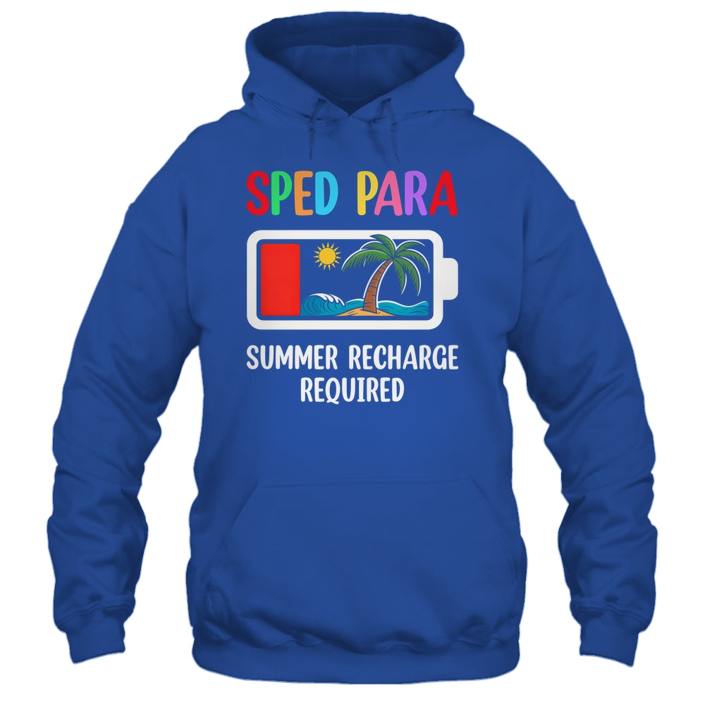 Cute Sped Para Summer Recharge Required Last Day Of School Shirt & Tank Top | teecentury