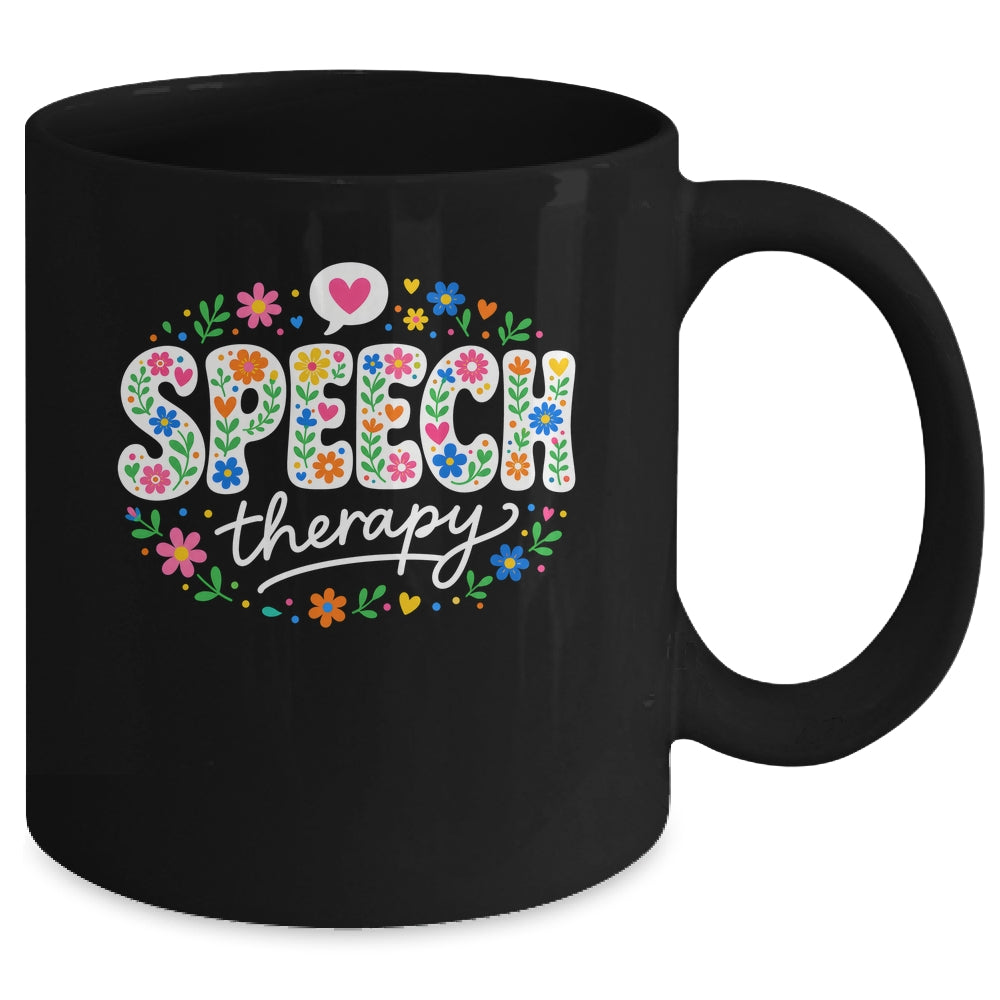 Cute Speech Therapy Speech Language Pathologist Slp Floral Mug | teecentury