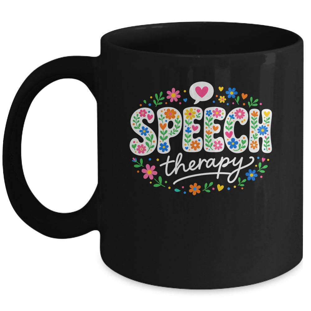 Cute Speech Therapy Speech Language Pathologist Slp Floral Mug | teecentury
