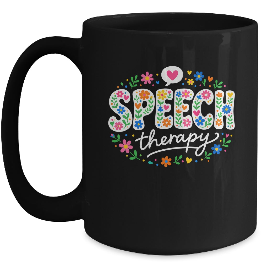 Cute Speech Therapy Speech Language Pathologist Slp Floral Mug | teecentury
