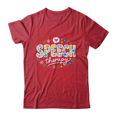 Cute Speech Therapy Speech Language Pathologist Slp Floral Shirt & Hoodie | teecentury