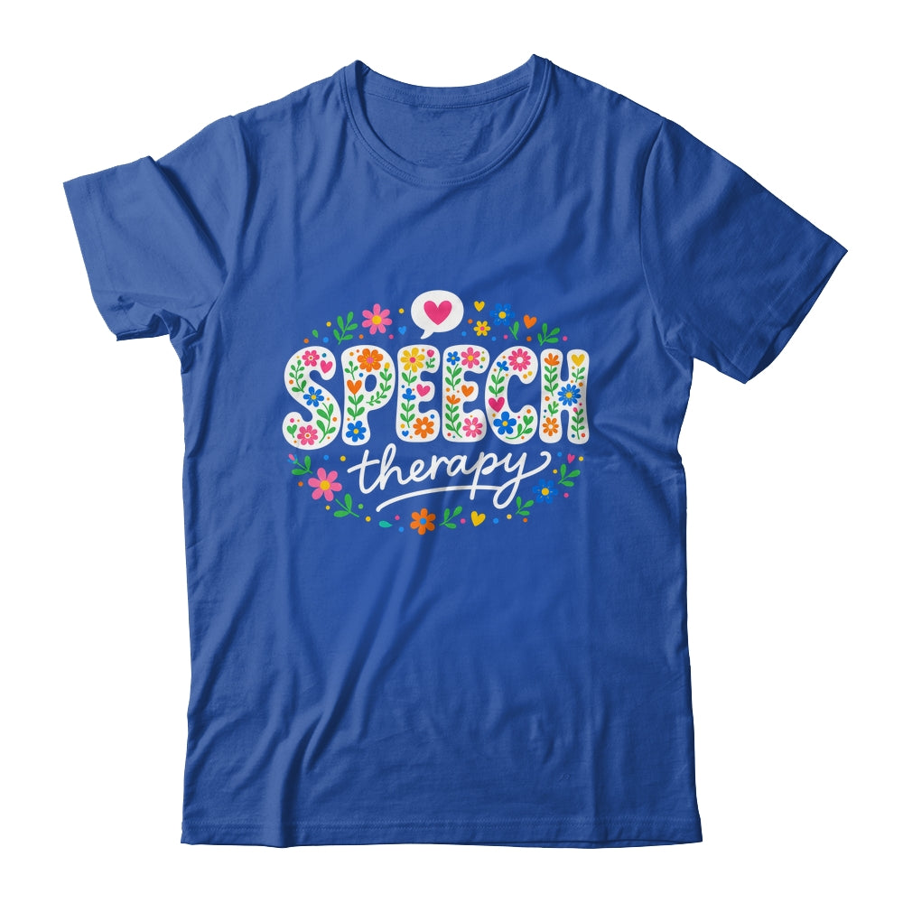 Cute Speech Therapy Speech Language Pathologist Slp Floral Shirt & Hoodie | teecentury