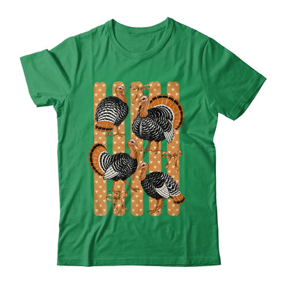 Cute Thanksgiving Turkey Stripes Coquette Bow Fall Women Shirt & Sweatshirt | teecentury