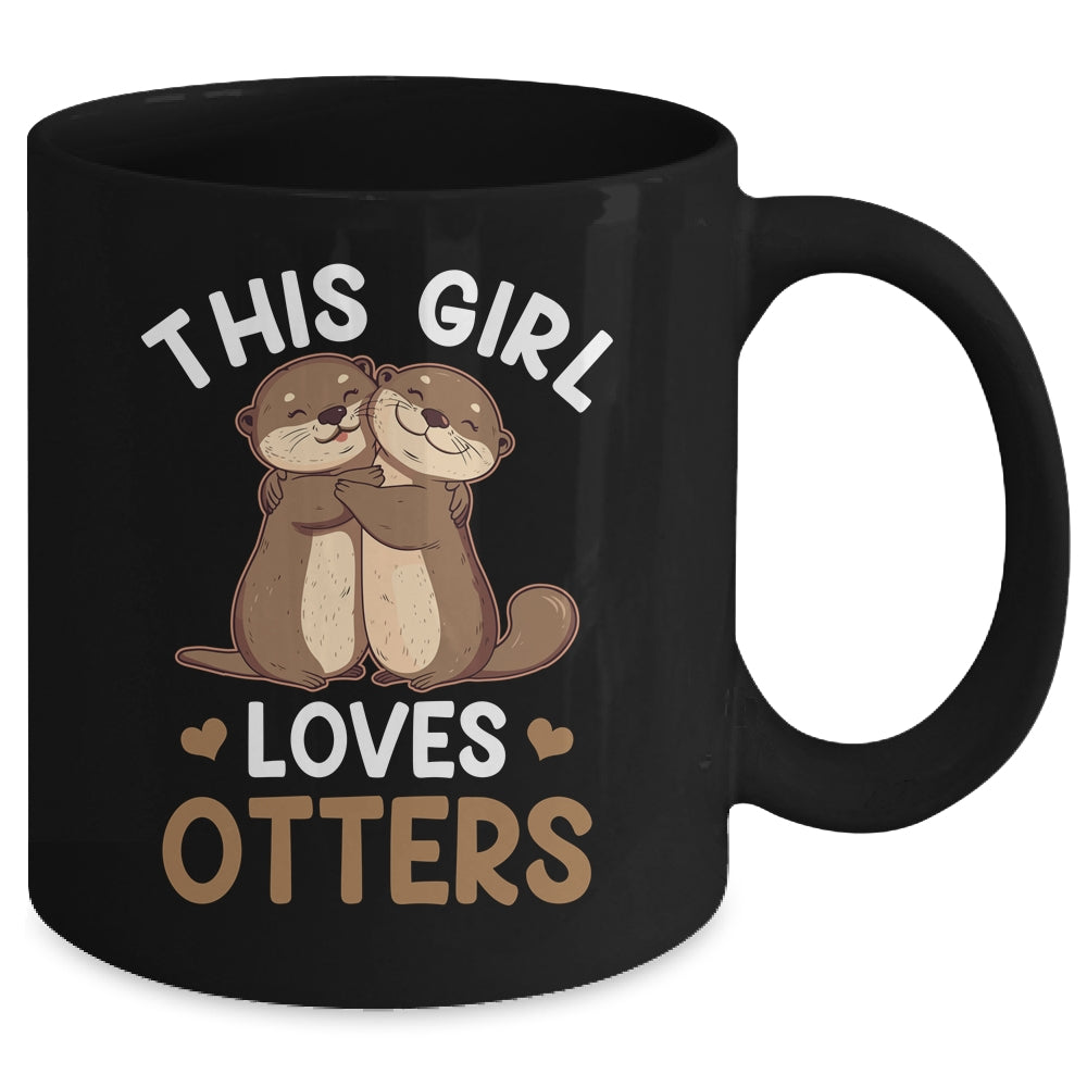 Cute This Girl Loves Otters Lover Design For Girls Kids Mug | teecentury