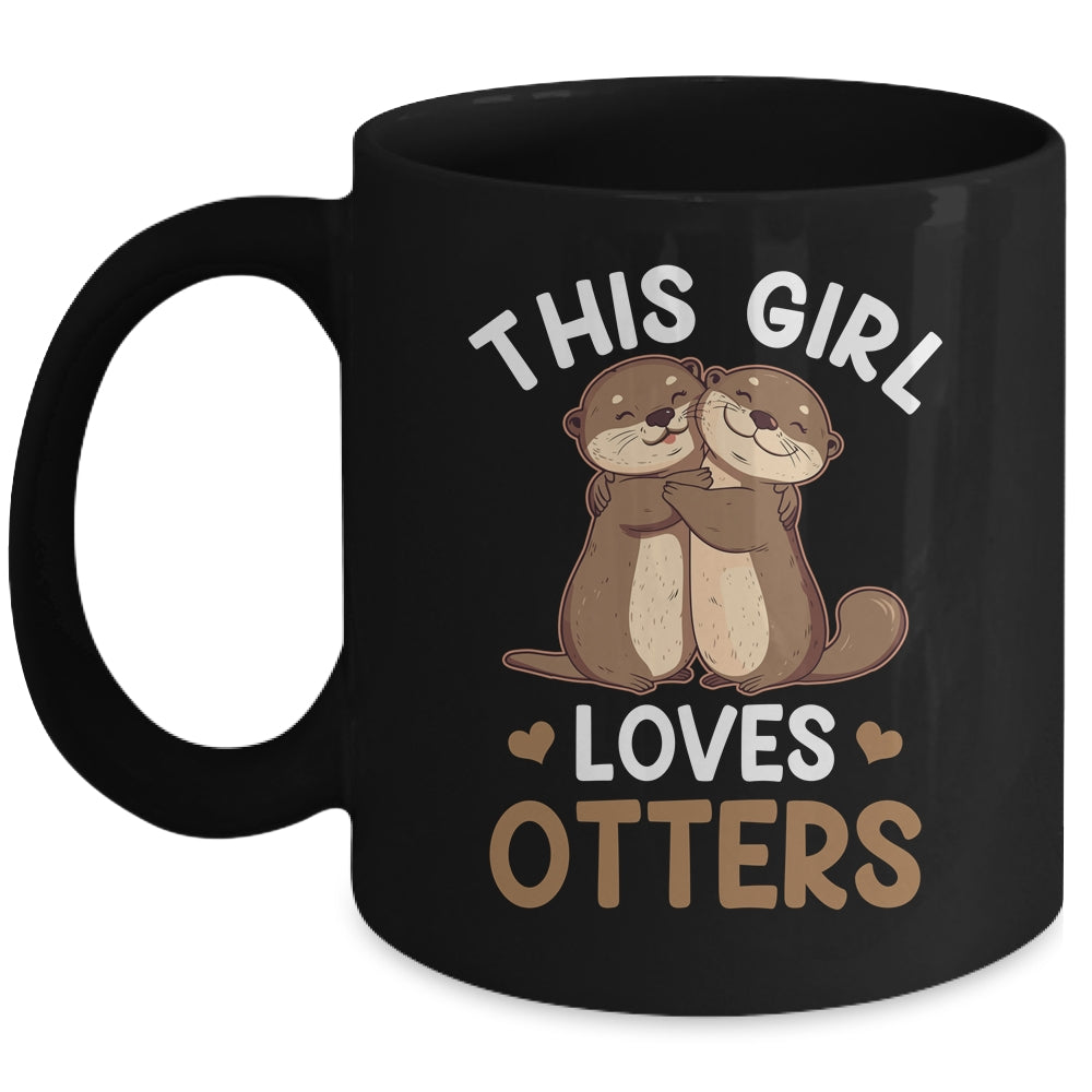 Cute This Girl Loves Otters Lover Design For Girls Kids Mug | teecentury