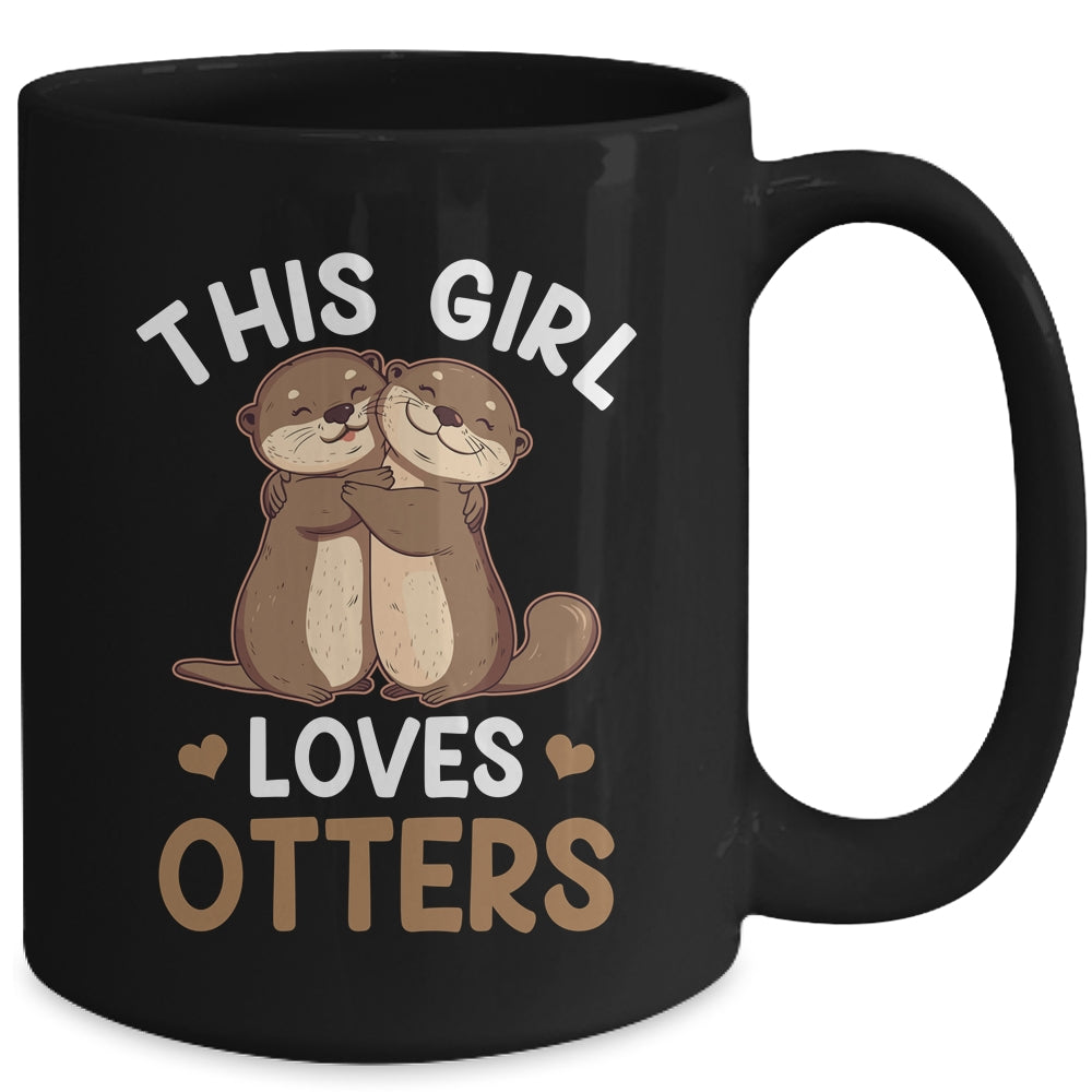 Cute This Girl Loves Otters Lover Design For Girls Kids Mug | teecentury