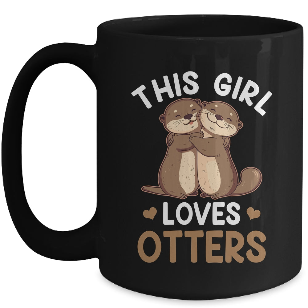 Cute This Girl Loves Otters Lover Design For Girls Kids Mug | teecentury
