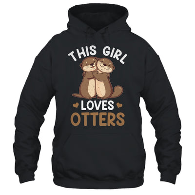 Cute This Girl Loves Otters Lover Design For Girls Kids Shirt & Tank Top | teecentury