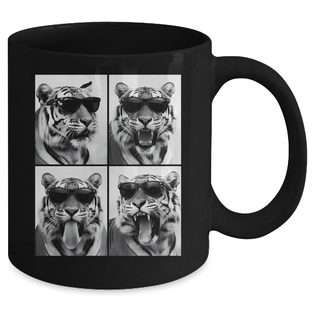 Cute Tigers With Sunglasses Cool Funny Animals Photo Booth Mug | teecentury
