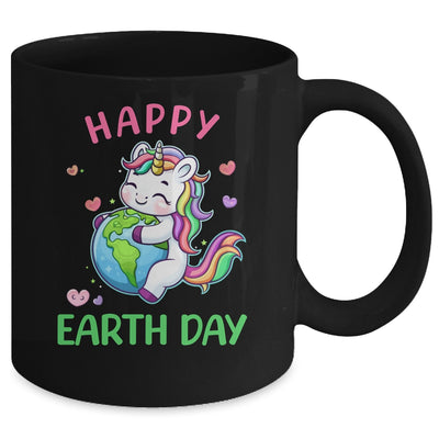 Cute Unicorn Happy Earth Day Groovy Women Girls Kids Mug | teecentury